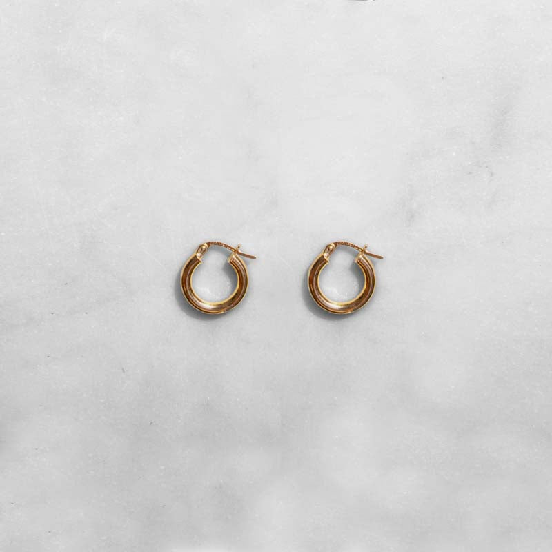Classic Oasis Hoop Small 9k Gold